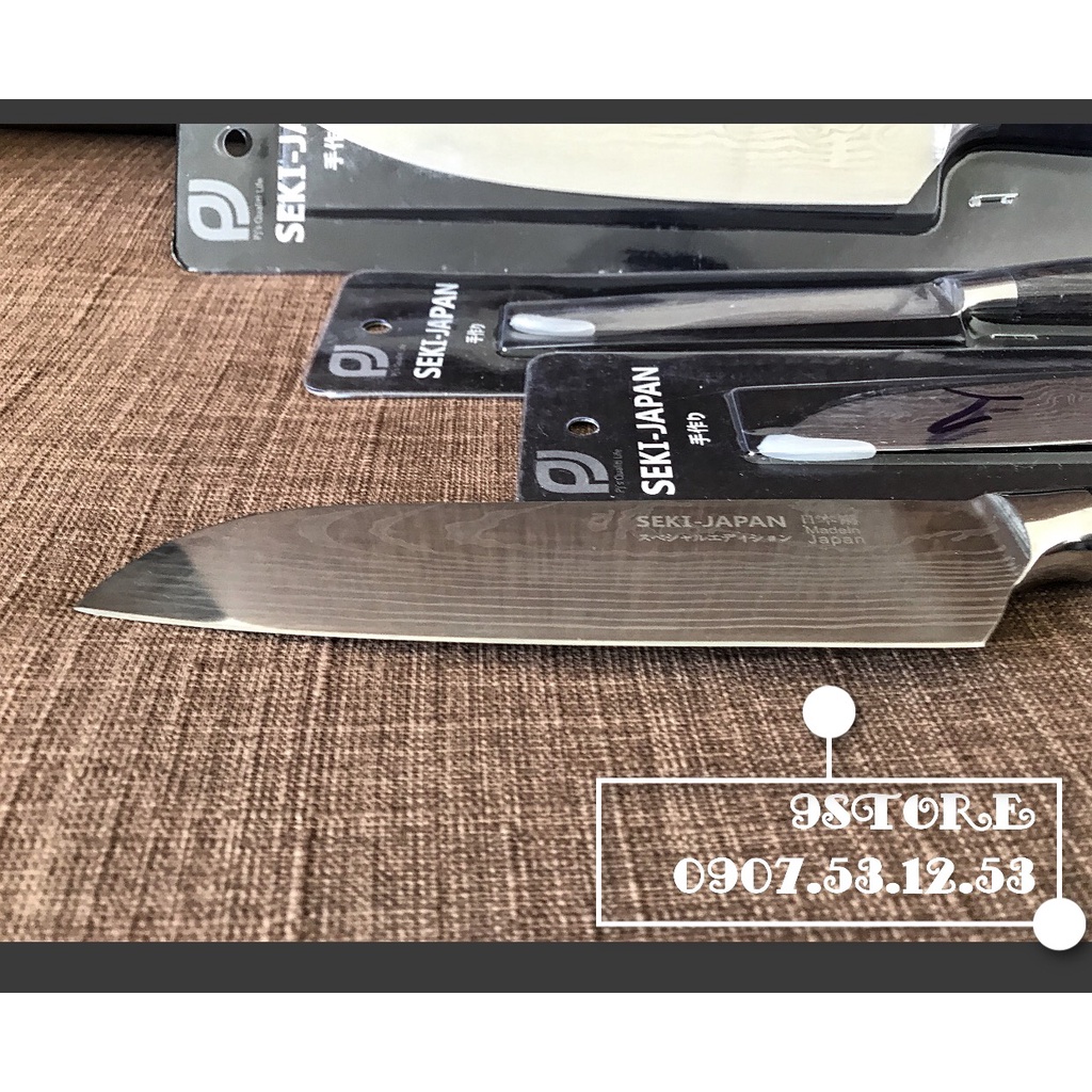 01 Dao SEKI JAPAN Damascus vân gỗ - inox sus 304 cao cấp