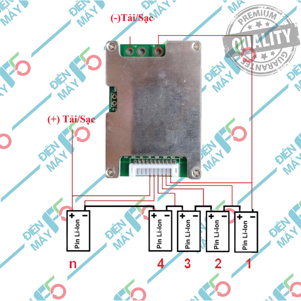 DMF5 Mạch Bảo Vệ 10S 50A, 12.6V - 36V 42V bảo vệ pin Li-ion 3.7V