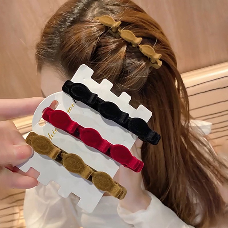 Kẹp Tóc Bện Dây Hàn Quốc, kẹp tóc mái