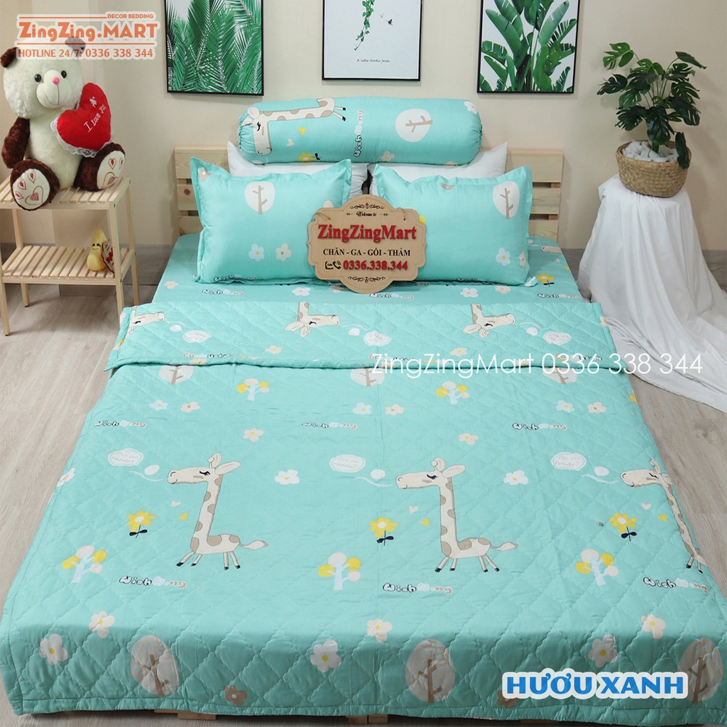 [GIÁ HỦY DIỆT] 5 MÓN CHĂN HÈ GA GỐI M2/M6/M8 TRẦN BÔNG COTTON POLY KÈM VỎ GỐI ÔM (Inbox Chọn Mẫu) | BigBuy360 - bigbuy360.vn