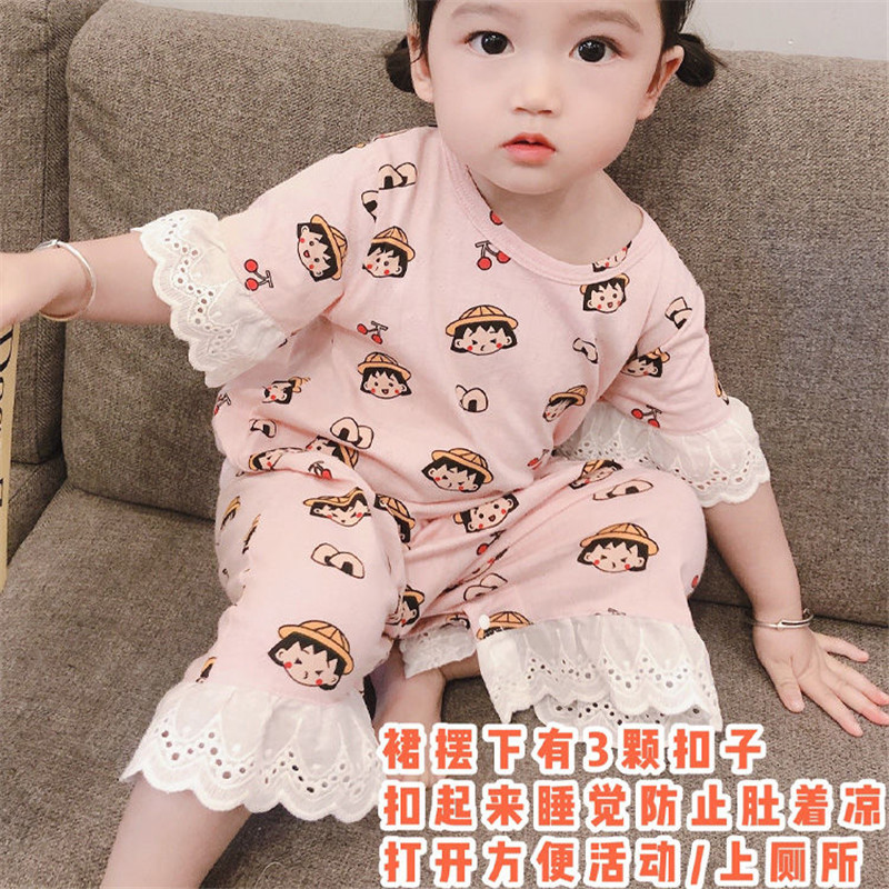 đồ ngủ In Hình Dễ Thương Cho Bé Gái/Girl Princess housewear / baby cute cotton lace pajamas