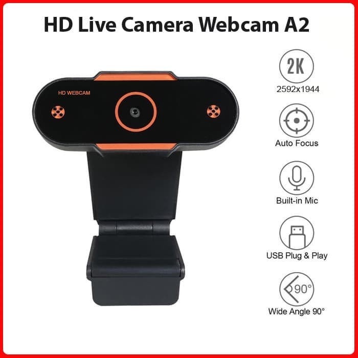 Webcam 2k Có Mic 5mp A2 Góc Rộng Tự Động Lấy Nét