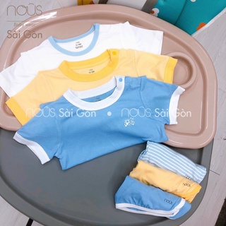 Bộ Quần Áo Trẻ Em Cộc Tay Nous Cài Vai Cộc Cho Bé Chất Vải Thoáng Mát  Size 12-18M Đến 18-24M