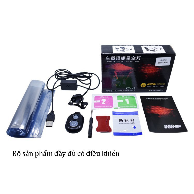 Bộ đèn laser ĐỘ TRẦN SAO ô tô siêu đơn giản có điều khiển chỉnh nhấy nháy theo điệu nhạc