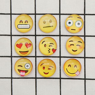 Cabochon magnets decorated with Emoji