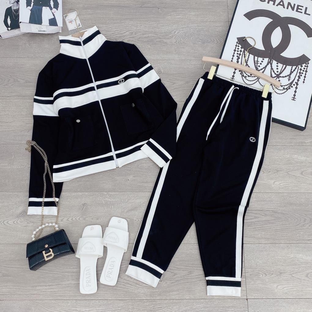 [ 𝐅𝐑𝐄𝐄 𝐒𝐇𝐈𝐏 ]   SET THỂ THAO KHÓA PHỐI MÀU TÚI TRC