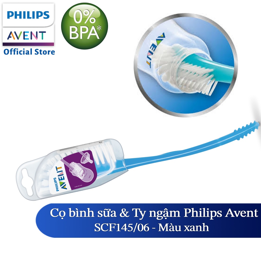 Cọ bình sữa Philips Avent màu xanh/hồng