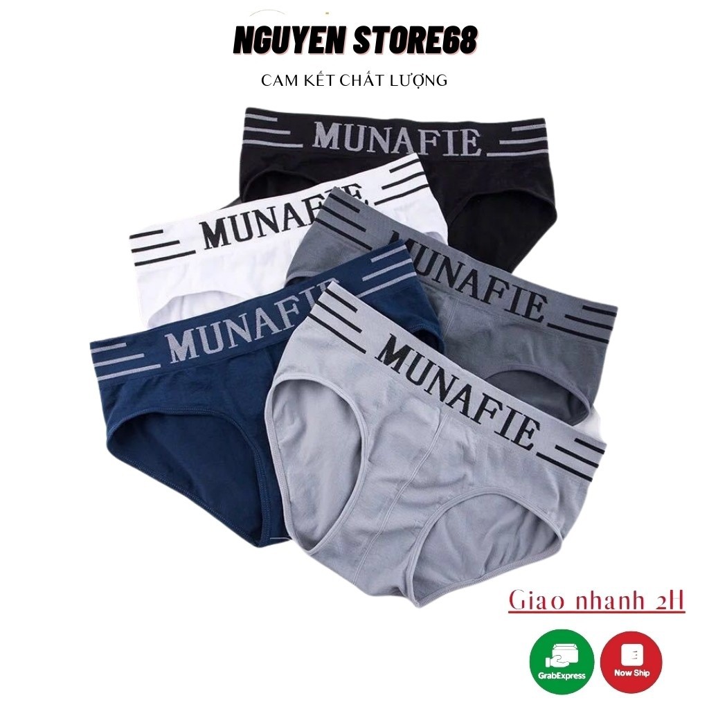 Quần Sịp Xì Chéo Nam Cao Cấp Quần Lót Nam Tam Giác Co Giãn 4 Chiều Mỗi Quần 1 Túi Zip Sang TrọngHappylive