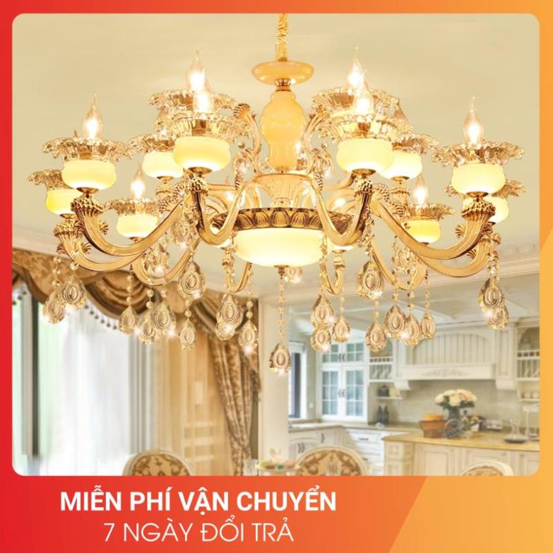 Đèn chùm trang trí nội thất RIAL sang trọng hiện đại - kèm bóng Led nến chuyên dụng (có ảnh thật 100%)