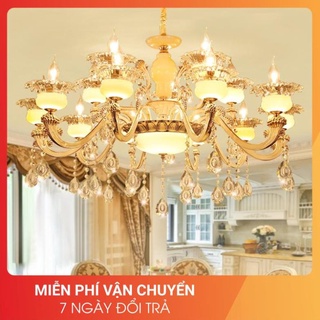 Đèn chùm trang trí nội thất RIAL sang trọng hiện đại - kèm bóng Led nến chuyên dụng (có ảnh thật 100%)