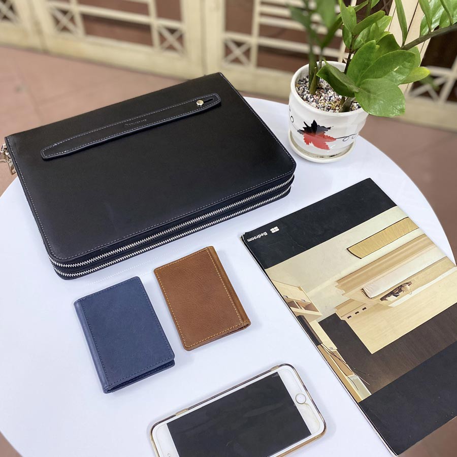 Cặp cầm tay da bò đa năng đựng ipad tài liệu A4