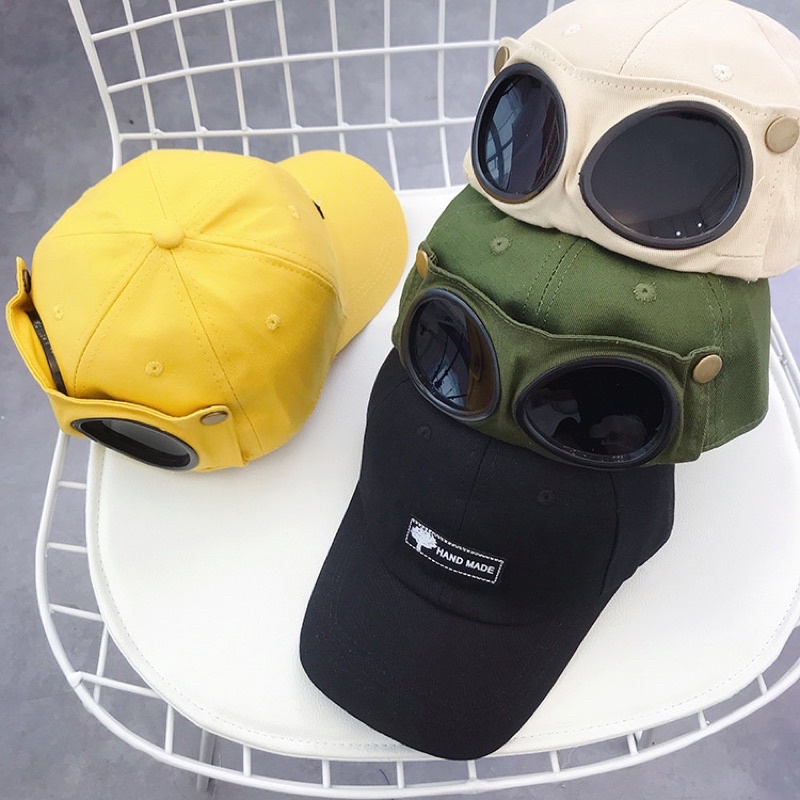Mũ lưỡi trai phi công kèm kính thời trang