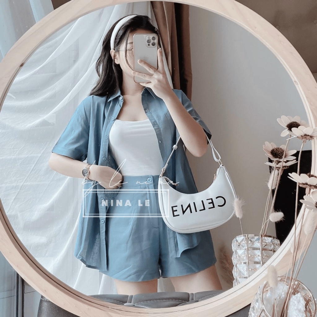 SET BỘ TRANG PHỤC NỮ ÁO VEST QUẦN NGẮN SIÊU XINH THỜI TRANG Y HÌNH HHP