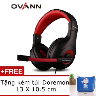 Tai nghe chụp đầu Ovann X4 tặng ví đựng tai nghe Doremon