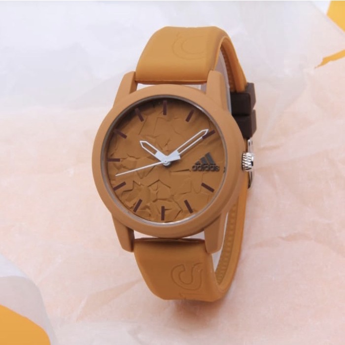Đồng Hồ Thông Minh jm Dây Cao Su adidas P0C3 Màu Nâu Nhạt Đa Năng Chất Lượng Cao Thời Trang Cho Nam Nữ