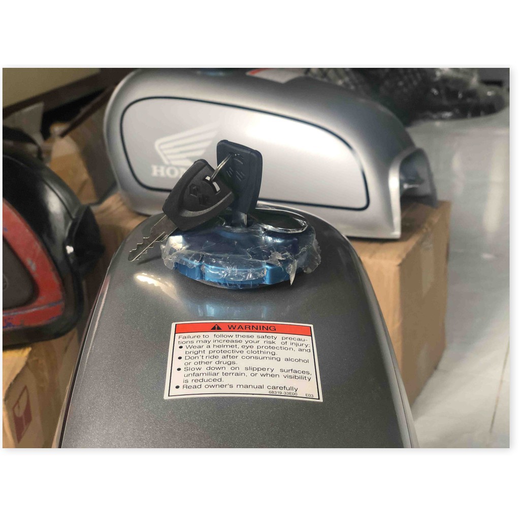 Bình Xăng Lớn Honda CD50s CD90s Bạc tem bảng lớn