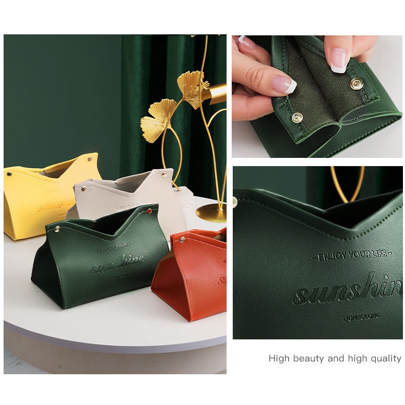 Hộp Đựng Khăn Giấy Bằng Da Cao Cấp Phong Cách Bắc Âu