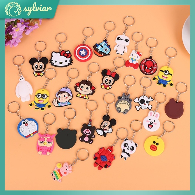 Móc Chìa Khóa Họa Tiết Hoạt Hình Dễ Thương Dùng Làm Quà Tặng