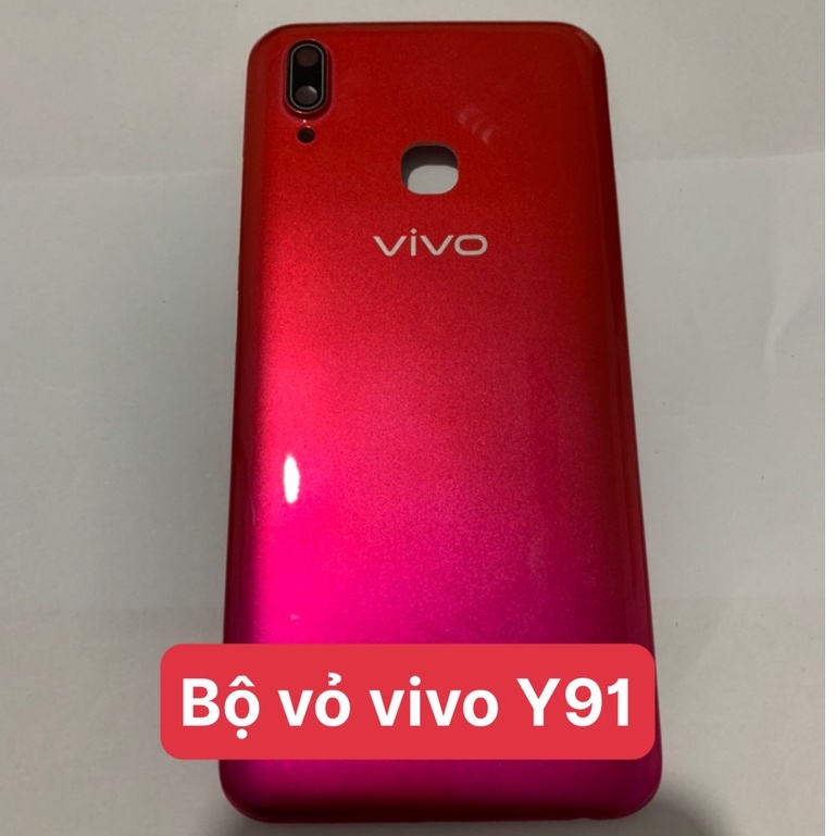 Bộ vỏ điện thoại full zin Vivo Y91 - bộ gồm lưng, sường, phím bấm, kính camera
