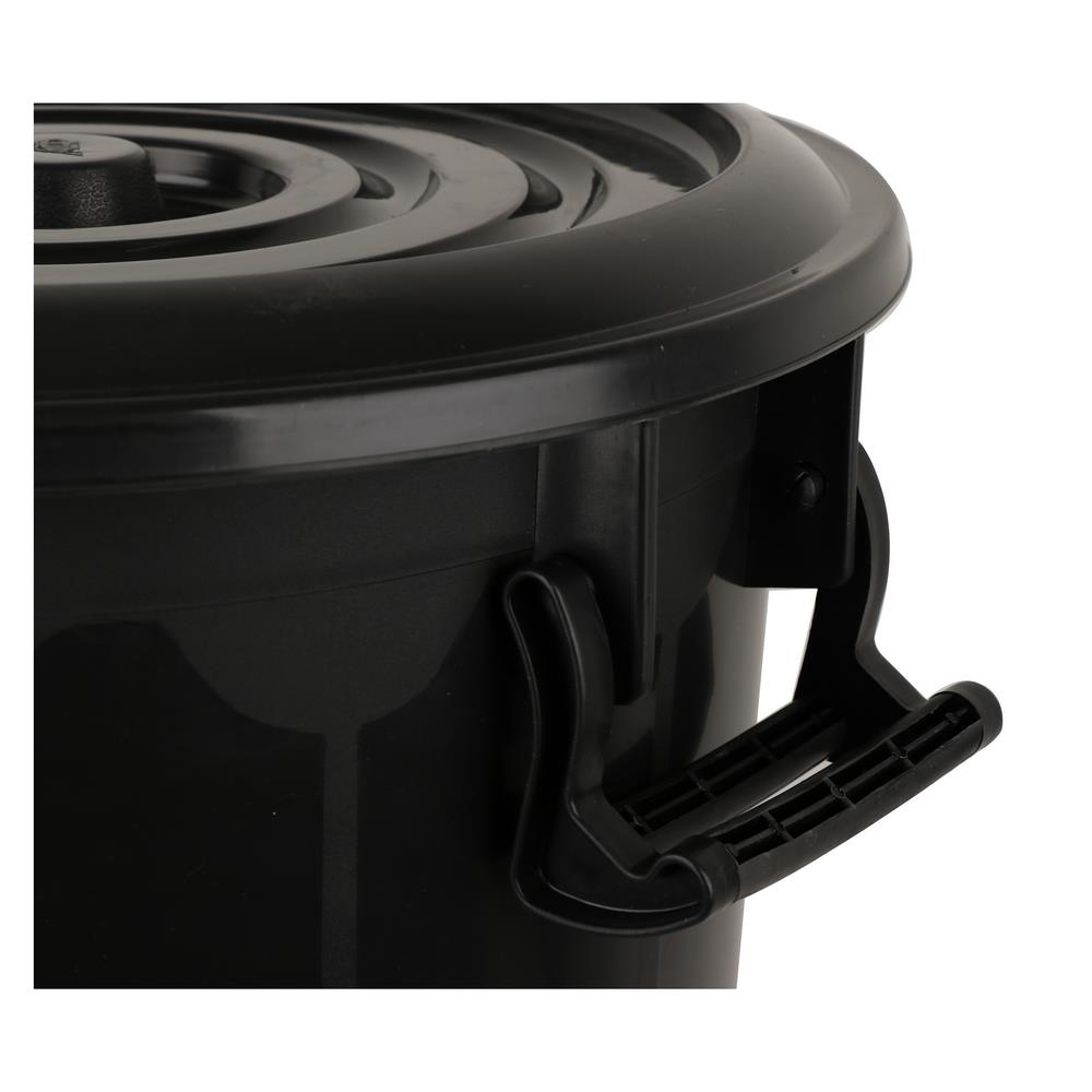HomeBase ACCO Xô bằng nhựa có nắp 66L Thái Lan W54xH62xD49 màu đen