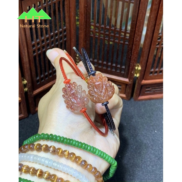 Vòng đeo tay dây cáp hồ ly chúa đá TA tóc đỏ mix đồng điếu