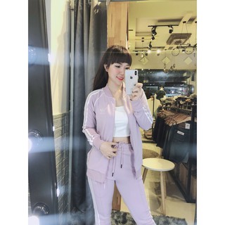 [Vải cực xịn - Full tag code] Bộ thể thao adidas nữ - tím