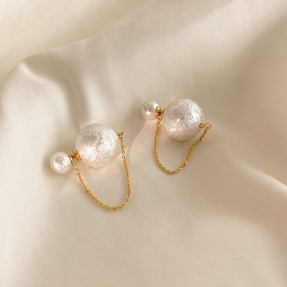 Đôi Bông Tai Dáng Dài Phối Ngọc Trai Nhân Tạo Thời Trang Cho Nữ S925