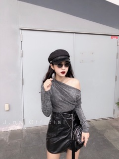 Áo nhũ lệch vai