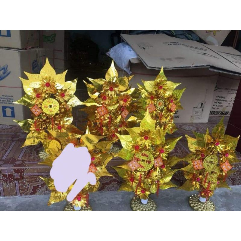 Cây Lá Ngọc Cành Vàng _ Cây Trang Trí Oản Cao Cấp