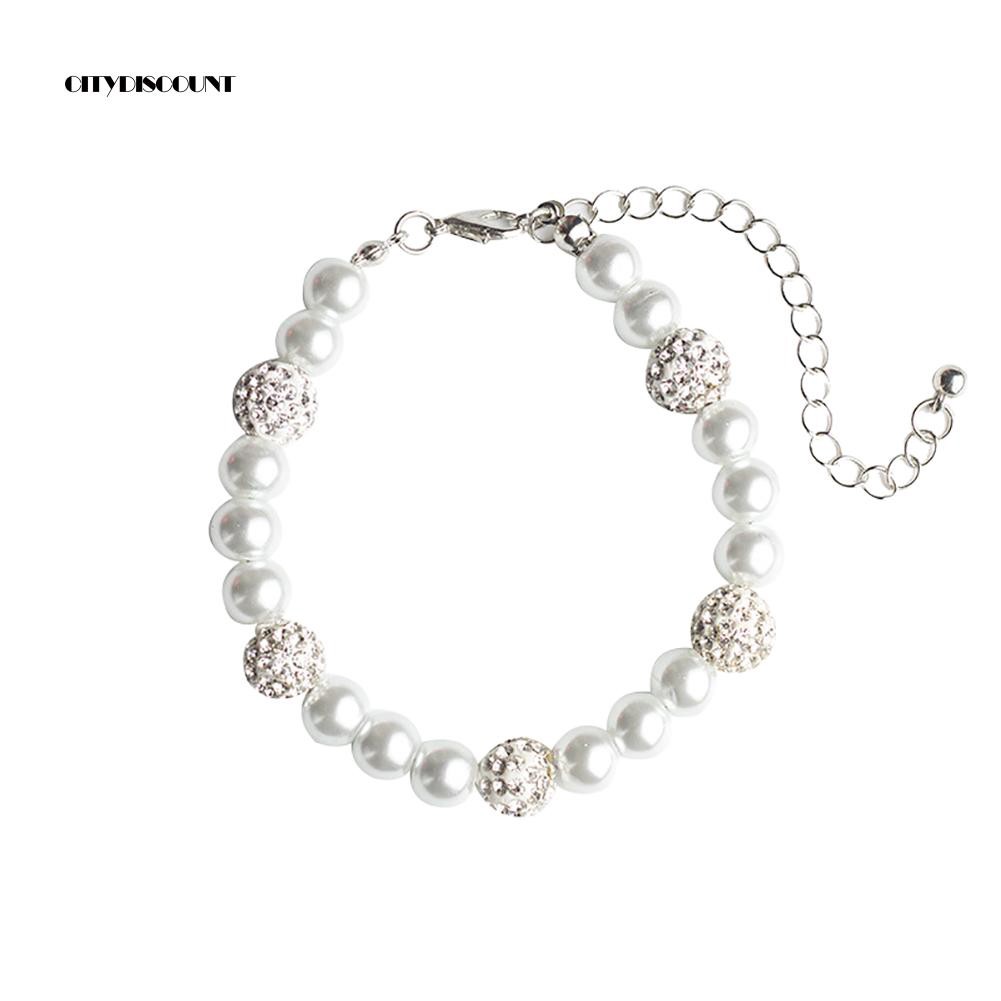 Vòng đeo tay đính hạt ngọc trai giả phong cách thanh lịch hợp thời trang | BigBuy360 - bigbuy360.vn