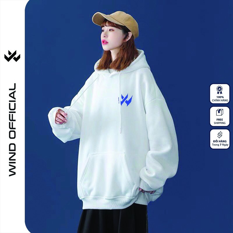 Áo hoodie form rộng WIND unisex nỉ bông HD24 thời trang nam nữ oversize ulzzang | BigBuy360 - bigbuy360.vn