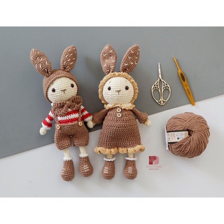 Thỏ Mimi và Mini handmade móc bằng len