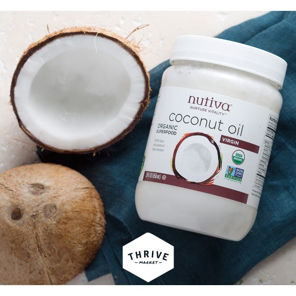 [Meoheo] Dầu dừa Unrefined Organic Virgin Coconut Oil, 15oz Nutiva