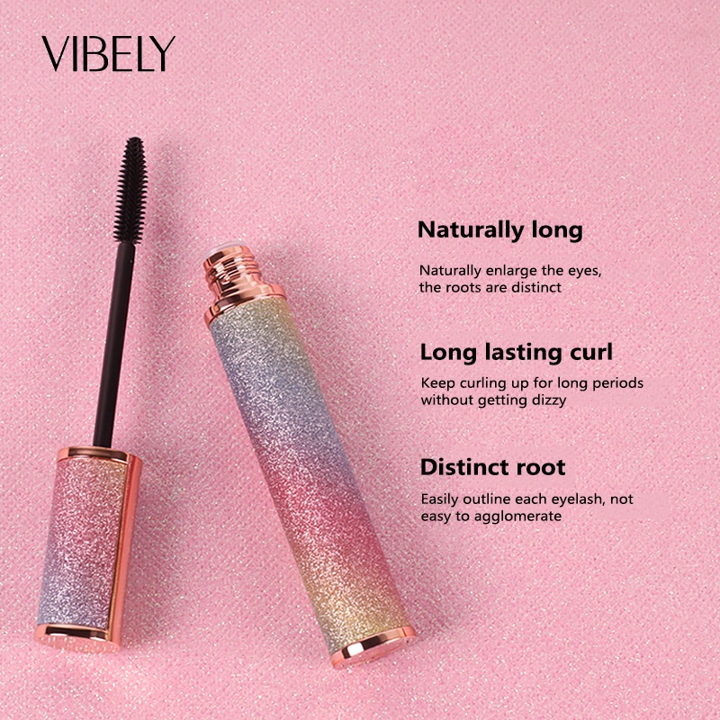 [Hàng mới về] Mascara sợi tơ 4d màu đen chống thấm nước chuốt dài và cong mi