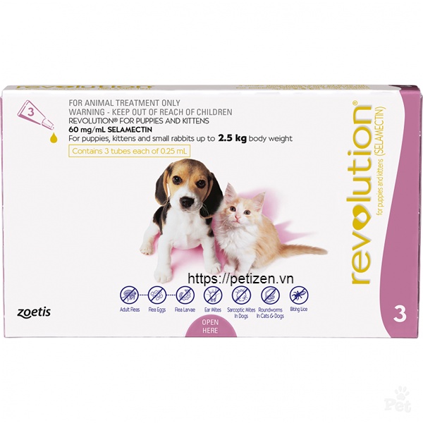 Thuốc Nhỏ Gáy Revolution Dành Cho Chó Mèo <2,5kg