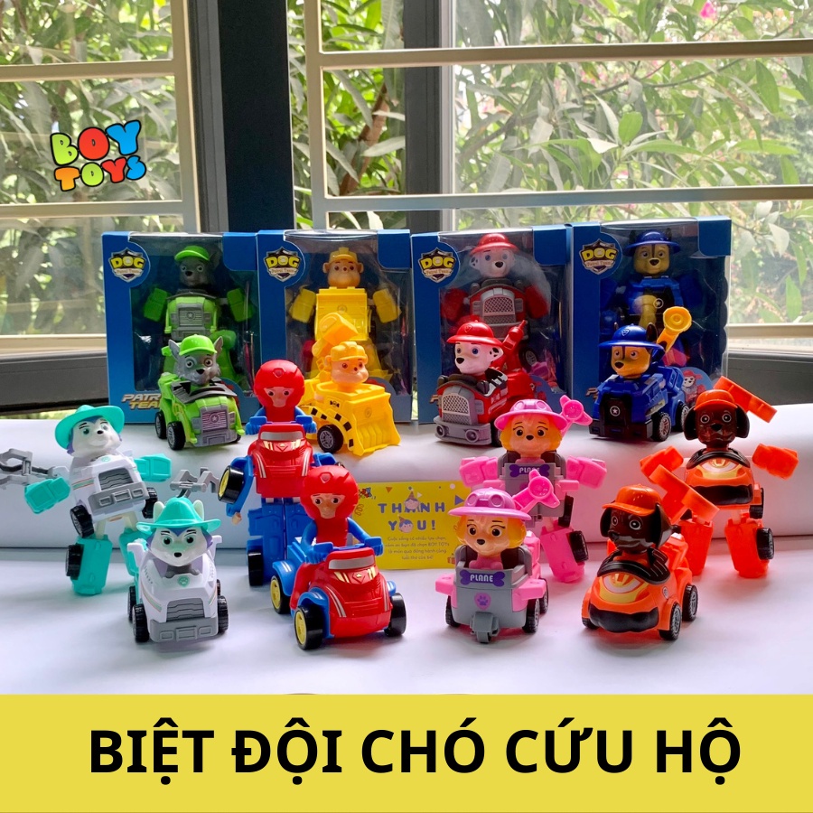 Đồ chơi chó cứu hộ Paw Patrol lắp ráp biến hình 2 trong 1 cho bé thỏa sức vui chơi