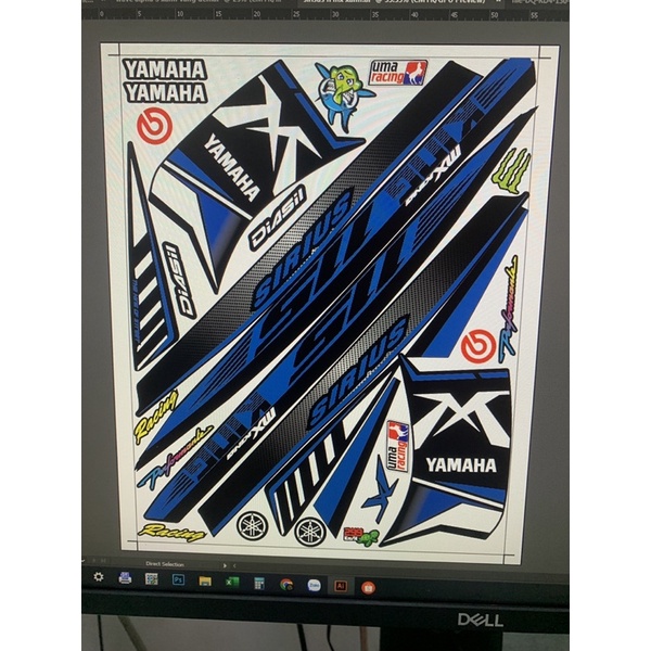 Tem sirius fi MX king xanh đen