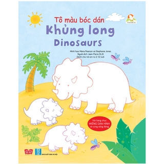 Sách - Tô màu bóc dán - Khủng long - Dinosaurs