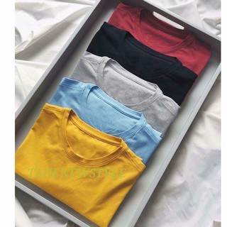 Áo Thun trơn nam Tahistyle Áo phông cổ tròn cao cấp tay ngắn co giãn bốn chiều Cotton100%