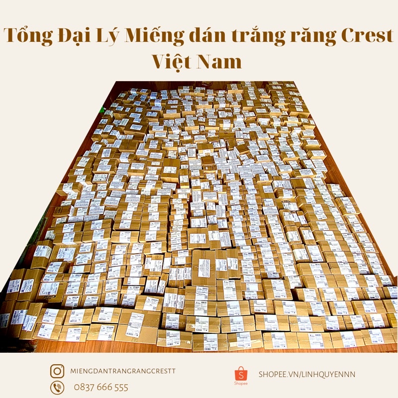 Miếng dán trắng răng Crest 3D White 1 GÓI CHÍNH HÃNG