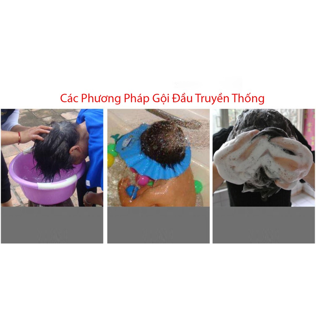 Chậu Gội Đầu Tại Giường Dành Cho Người Bệnh, Người Già, Bà Bầu Và Trẻ Em, Bản Nâng Cấp Có Đệm Lót Silicon Đầu Và Gáy