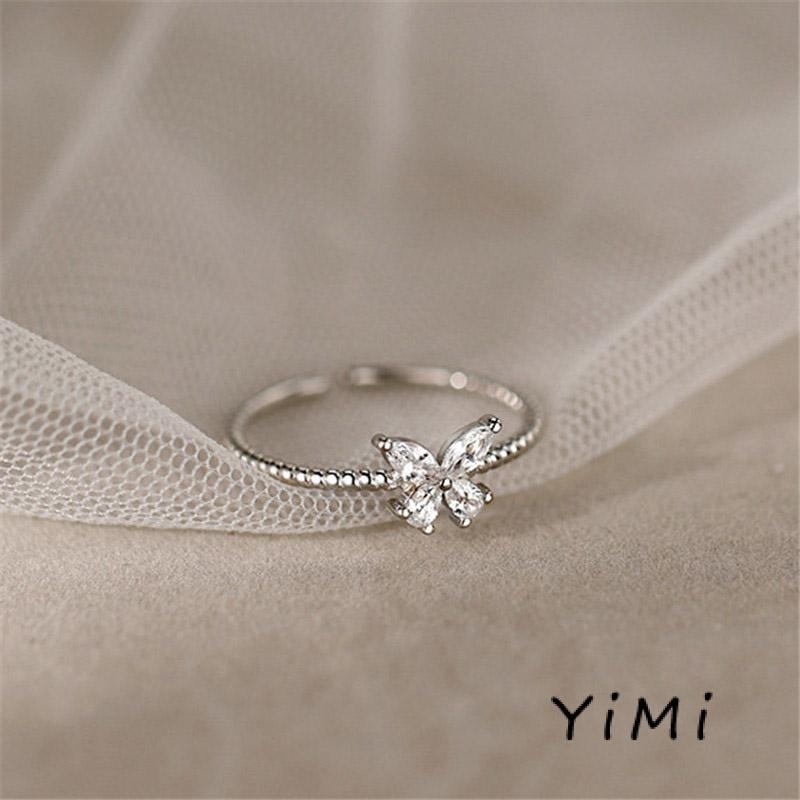 Nhẫn Hình Bướm Đính Đá Đơn Giản Thời Trang Cho Nữ