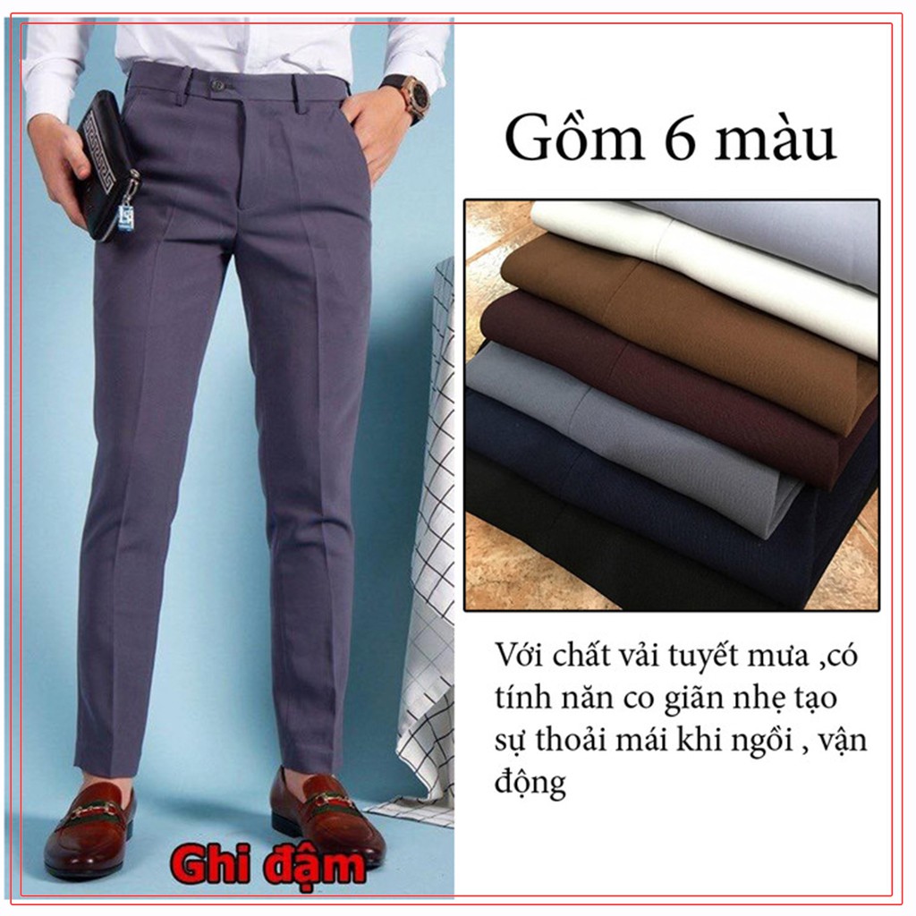 Quần tây nam học sinh công sở cao cấp có big size Quần tây ống côn body co giãn đi học đi chơi