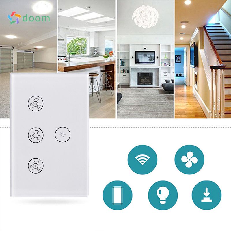 Bộ Công Tắc Điều Khiển Quạt Trần Wifi Thông Minh Cho Alexa Goo