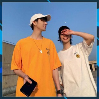 Áo thun tay lỡ Unisex mắt cười Smile dạng áo đôi