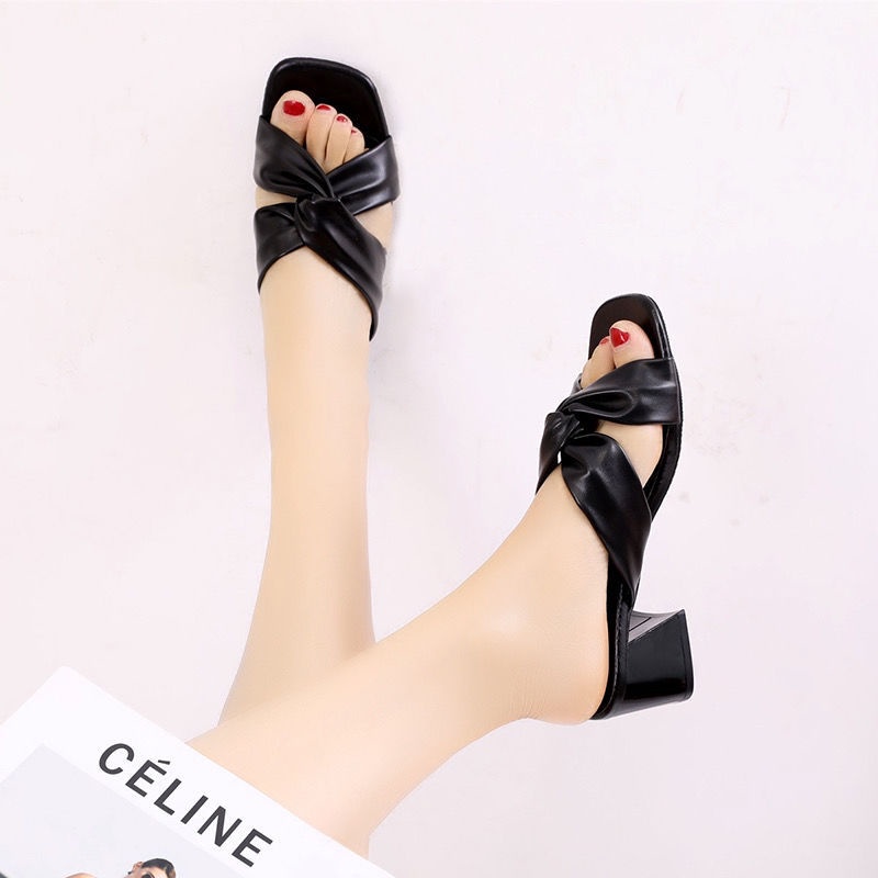 Tikp Dép Cao Gót Tikp Hở Mũi Thời Trang Cho Nữ Size 34-40