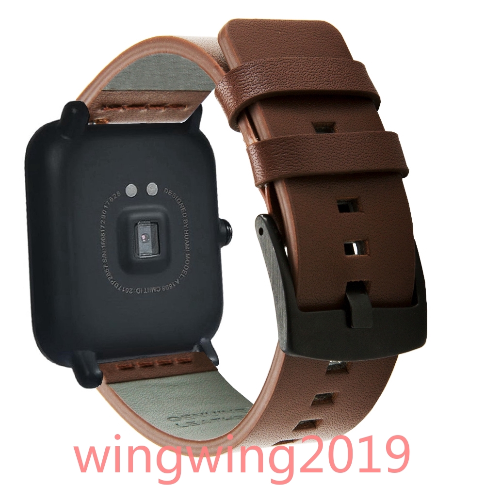 Dây đeo bằng da cho đồng hồ Xiaomi Huami Amazfit Bip 20mm PACE Lite Youth