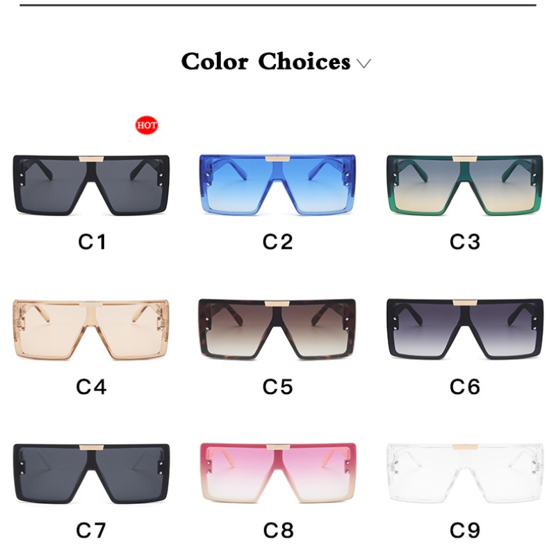 Kính mát nữ gọng lớn liền mạch thời trang phong cách Âu Mỹ