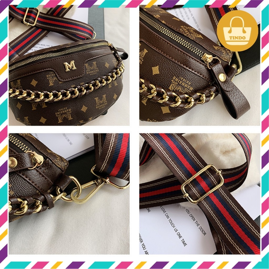 [SALE GIÁ GỐC] Túi bao tử nữ đẹp phối dây xích kiểu chữ M rộng rãi bằng da trẻ trung phong cách Hàn Quốc [1990] | BigBuy360 - bigbuy360.vn