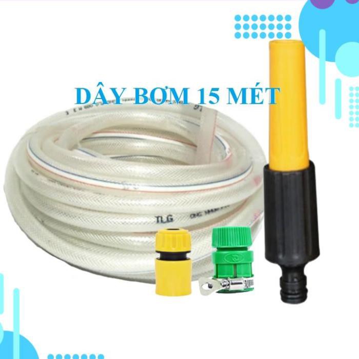 Bộ dây vòi xịt ❤️bơm nước phun sương❤️ ✔, tăng áp 3 lần, loại 15m 206622-5 cút sập, nối